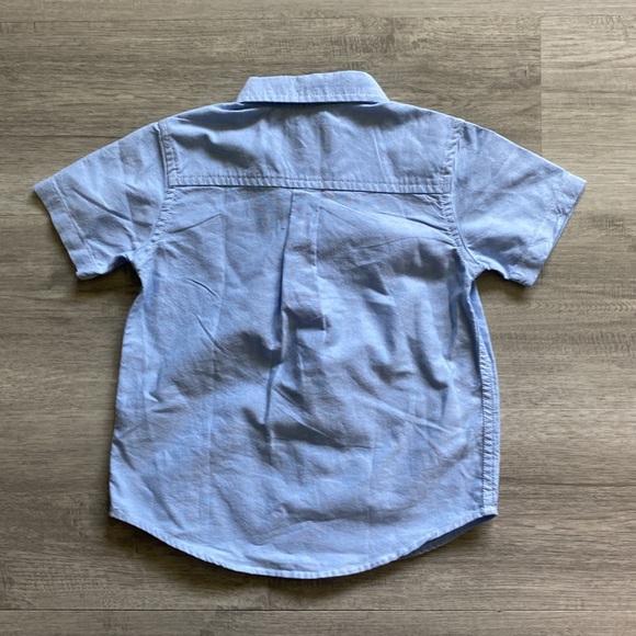 NWOT The Childrens Place Blue Cotton Oxford button down shirt size 3T - Picture 4 of 4